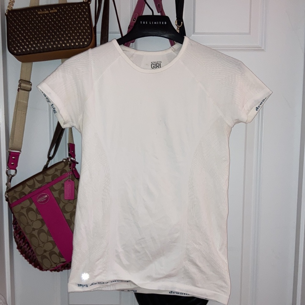 ATHLETA GIRL WHITE T